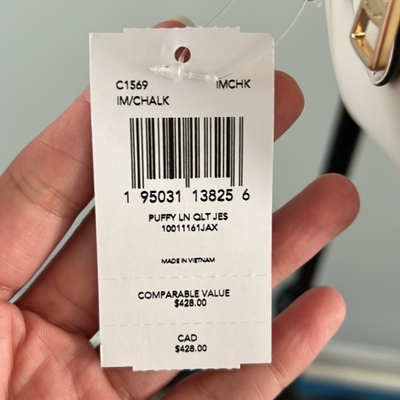 Coach Jes Chalk Puffy Crossbody Linear Quilting Leather C1569 -NWT Mob Wife - Picture 8 of 12